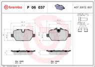 BREMBO Brake pad set P 06 037X - Brake Pads