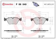 BREMBO Brake pad set P 06 040 - Brake Pads