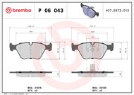 BREMBO Brake pad set P 06 043X - Brake Pads