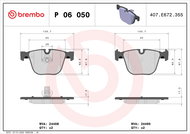 BREMBO Brake pad set P 06 050 - Brake Pads