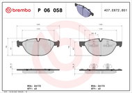 BREMBO Brake pad set P 06 058 - Brake Pads