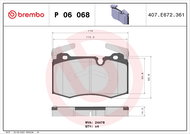 BREMBO Brake pad set P 06 068 - Brake Pads