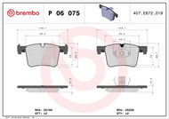 BREMBO Sada brzdových destiček P 06 075X - Brzdové destičky