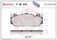 BREMBO Sada brzdových destiček P 06 079 - Brzdové destičky