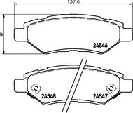 BREMBO Sada brzdových destiček P 09 014 - Brzdové destičky