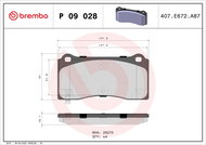 BREMBO Sada brzdových destiček P 09 028 - Brzdové destičky