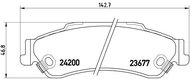 BREMBO Brake pad set P 10 002 - Brake Pads