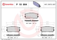 BREMBO Brake pad set P 10 004 - Brake Pads