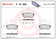 BREMBO Brake pad set P 10 005 - Brake Pads