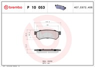 BREMBO Brake pad set P 10 053 - Brake Pads