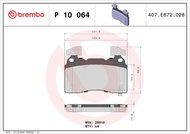 BREMBO Brake pad set P 10 064 - Brake Pads