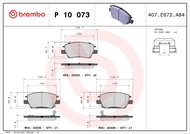 BREMBO Brake pad set P 10 073 - Brake Pads