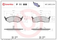 BREMBO Brake pad set P 11 008 - Brake Pads