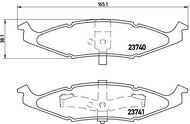 BREMBO Brake pad set P 11 009 - Brake Pads