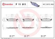 BREMBO Brake pad set P 11 011 - Brake Pads