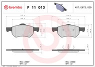 BREMBO Brake pad set P 11 013 - Brake Pads