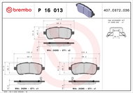 BREMBO Brake pad set P 16 013X - Brake Pads