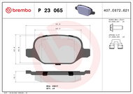 BREMBO Brake pad set P 23 065 - Brake Pads