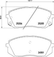 BREMBO Sada brzdových destiček P 30 093 - Brzdové destičky