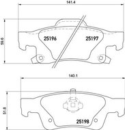 BREMBO Brake pad set P 37 016 - Brake Pads