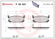 BREMBO Brake pad set P 49 031 - Brake Pads