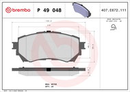 BREMBO Brake pad set P 49 048 - Brake Pads