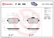 BREMBO Brake pad set P 50 100 - Brake Pads