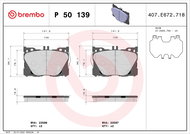 BREMBO Brake pad set P 50 139 - Brake Pads