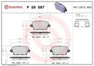 BREMBO Brake pad set P 59 097 - Brake Pads