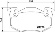 BREMBO Brake pad set P 61 032 - Brake Pads