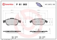 BREMBO Brake pad set P 61 083 - Brake Pads