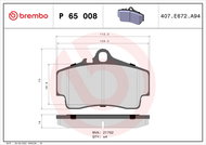 BREMBO Brake pad set P 65 008 - Brake Pads