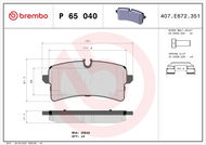 BREMBO Sada brzdových destiček P 65 040 - Brzdové destičky