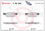 BREMBO Brake pad set P 68 065 - Brake Pads