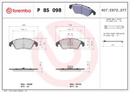 BREMBO Brake pad set P 85 098X - Brake Pads
