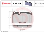 BREMBO Brake pad set P 85 116 - Brake Pads