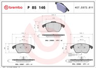 BREMBO Brake pad set P 85 146 - Brake Pads