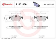 BREMBO Brake pad set P 86 030 - Brake Pads