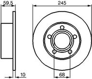 BOSCH brake disc 0 986 478 023, set of 2, set of 2 - Brake Disc