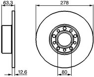 BOSCH brake disc 0 986 478 058, set of 2, set of 2 - Brake Disc