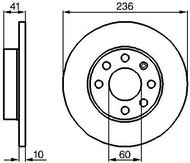 BOSCH brake disc 0 986 478 080, set of 2, set of 2 - Brake Disc