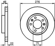 BOSCH brake disc 0 986 478 140, set of 2, set of 2 - Brake Disc