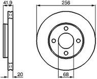 BOSCH brake disc 0 986 478 225, set of 2, set of 2 - Brake Disc