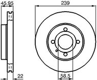 BOSCH brake disc 0 986 478 228, set of 2, set of 2 - Brake Disc