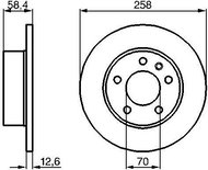 BOSCH brake disc 0 986 478 266, set of 2, set of 2 - Brake Disc