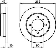 BOSCH brake disc 0 986 478 272, set of 2, set of 2 - Brake Disc