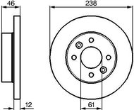 BOSCH brake disc 0 986 478 274, set of 2, set of 2 - Brake Disc