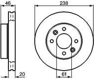 BOSCH brake disc 0 986 478 275, set of 2, set of 2 - Brake Disc