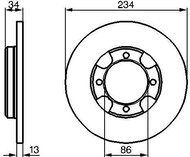 BOSCH brake disc 0 986 478 282, set of 2, set of 2 - Brake Disc
