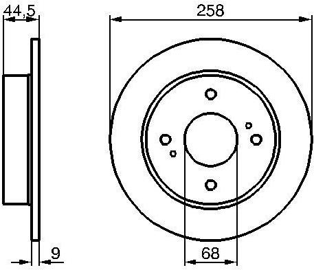 BOSCH brake disc 0 986 478 284, set of 2, set of 2 - Brake Disc - Main image